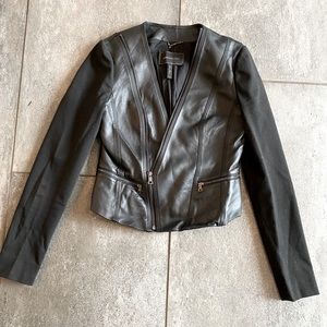BCBG faux leather jacket size XS